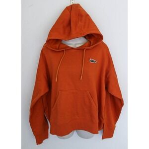 Merrell Hoodie Sweatshirt Womens XL Orange Fleece Pullover Jungle Moc Pocket